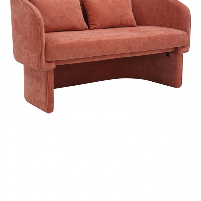 Καναπές διθέσιος Playmob pakoworld ύφασμα σε κεραμιδί απόχρωση 128x65x79εκ Καναπές διθέσιος Playmob pakoworld ύφασμα σε κεραμιδί απόχρωση 128x65x79εκ