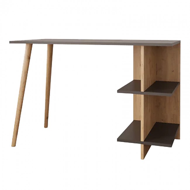 Γραφείο εργασίας Volet pakoworld σε oak- ανθρακί απόχρωση 114x56x76εκ Γραφείο εργασίας Volet pakoworld σε oak- ανθρακί απόχρωση 114x56x76εκ