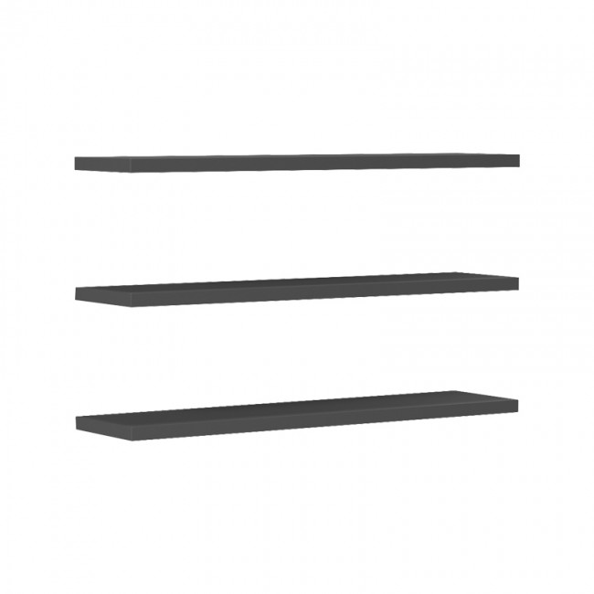 Ραφιέρα τοίχου Divar pakoworld ανθρακί 60x14.5x1.8εκ