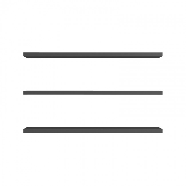 Ραφιέρα τοίχου Divar pakoworld ανθρακί 60x14.5x1.8εκ