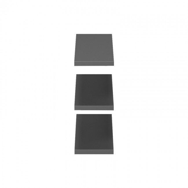 Ραφιέρα τοίχου Divar pakoworld ανθρακί 60x14.5x1.8εκ