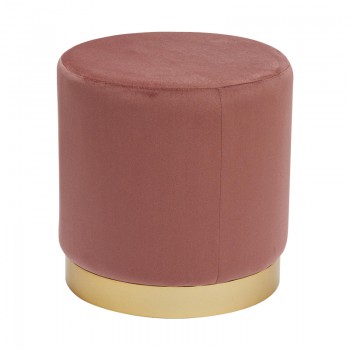 Σκαμπό Dash pakoworld βελούδο σάπιο μήλο-χρυσό Φ35x35εκ Σκαμπό Dash pakoworld βελούδο σάπιο μήλο-χρυσό Φ35x35εκ
