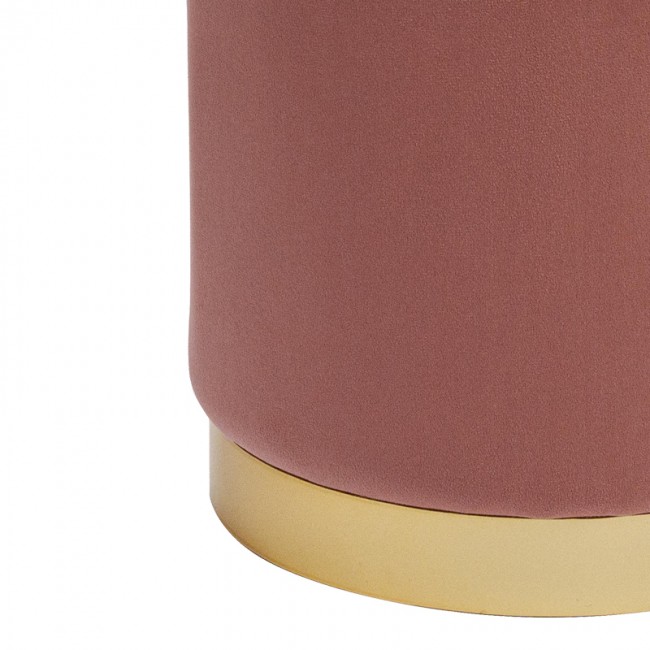 Σκαμπό Dash pakoworld βελούδο σάπιο μήλο-χρυσό Φ35x35εκ Σκαμπό Dash pakoworld βελούδο σάπιο μήλο-χρυσό Φ35x35εκ