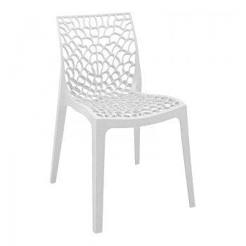 Καρέκλα στοιβαζόμενη Hush pakoworld pp σε λευκή απόχρωση 50x57x81εκ