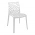 Καρέκλα στοιβαζόμενη Hush pakoworld pp σε λευκή απόχρωση 50x57x81εκ
