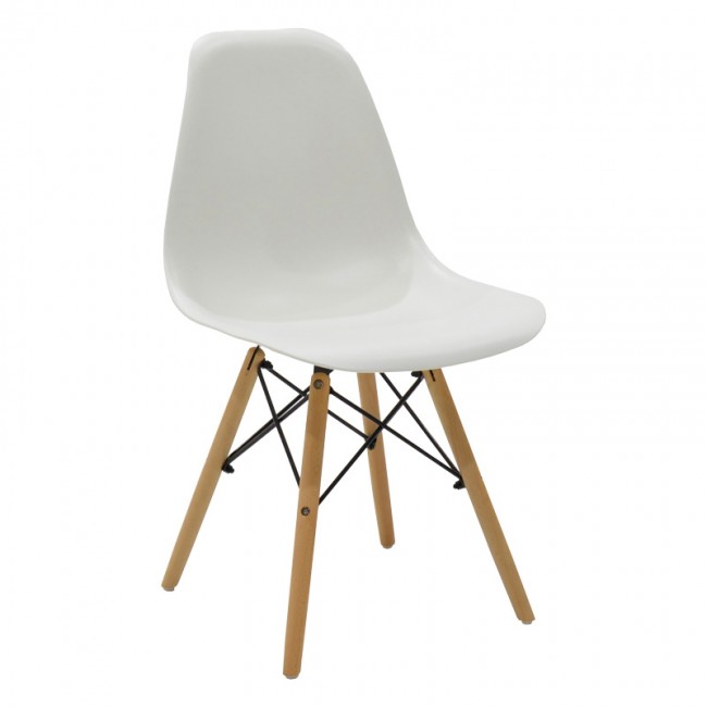 Τραπεζαρία Quana-Julita pakoworld σετ 5τεμ γυάλινο 8χιλ διάφανο - λευκό 120x70x75εκ