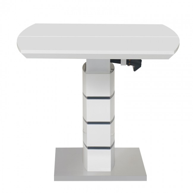 Τραπέζι επεκτεινόμενο Darsile Inart λευκό με γκρι-ανθρακί mdf 140-180x90x76εκ Τραπέζι επεκτεινόμενο Darsile Inart λευκό με γκρι-ανθρακί mdf 140-180x90x76εκ