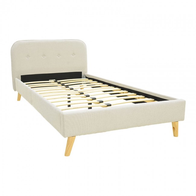 Κρεβάτι LumiLux pakoworld ύφασμα σε μπεζ απόχρωση 100x200εκ Κρεβάτι LumiLux pakoworld ύφασμα σε μπεζ απόχρωση 100x200εκ