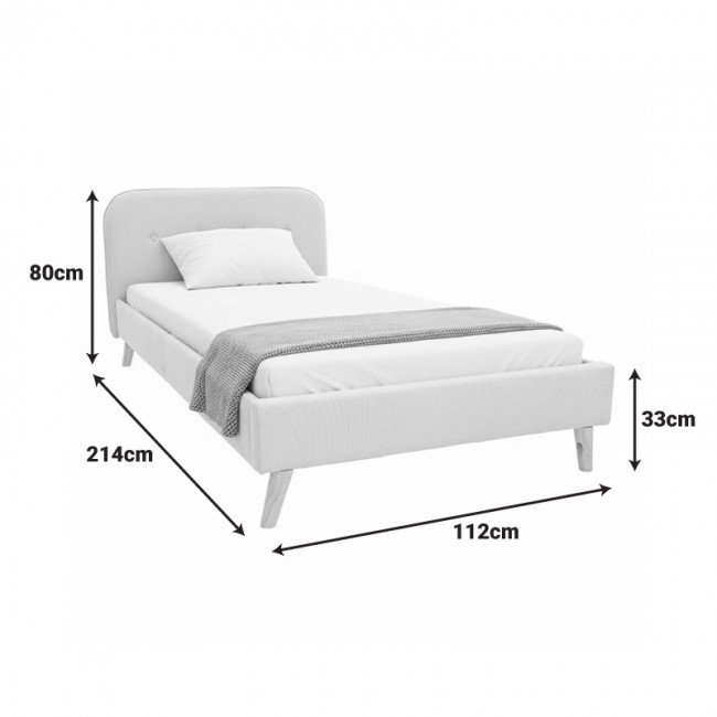 Κρεβάτι LumiLux pakoworld ύφασμα σε μπεζ απόχρωση 100x200εκ Κρεβάτι LumiLux pakoworld ύφασμα σε μπεζ απόχρωση 100x200εκ