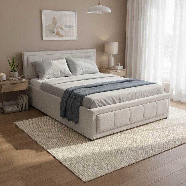 Κρεβάτι Huga pakoworld με αποθηκευτικό χώρο ύφασμα γκρι 120x200εκ Κρεβάτι Huga pakoworld με αποθηκευτικό χώρο ύφασμα γκρι 120x200εκ