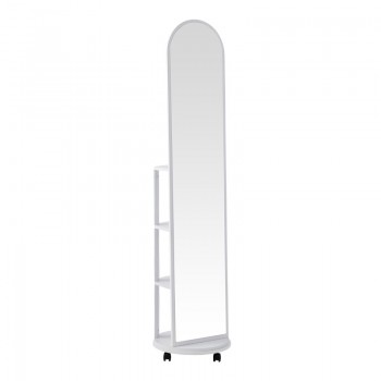 Καθρέπτης τροχήλατος Espero pakoworld mdf με ράφια σε λευκή απόχρωση Φ34x170εκ Καθρέπτης τροχήλατος Espero pakoworld mdf με ράφια σε λευκή απόχρωση Φ34x170εκ