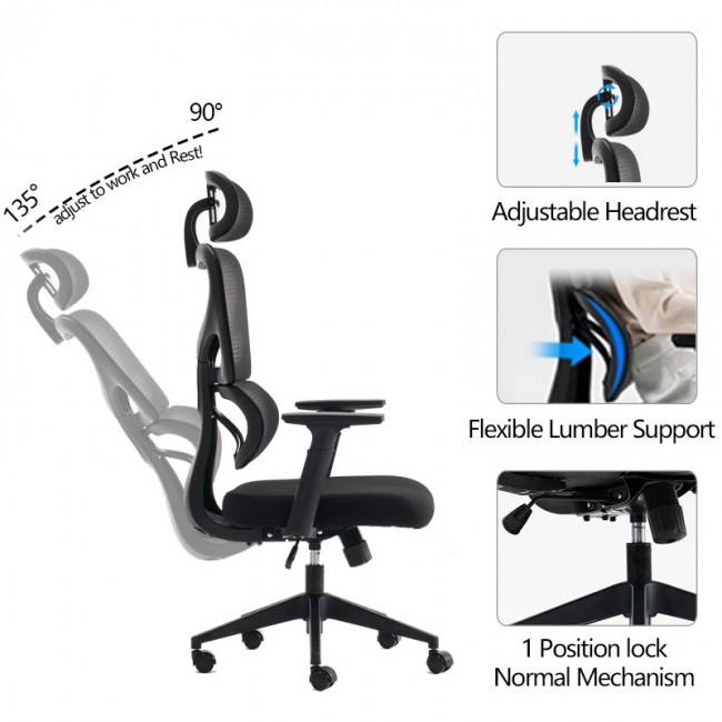 Καρέκλα γραφείου διευθυντή Cadrey pakoworld mesh μαύρο 67x64x120-128εκ Καρέκλα γραφείου διευθυντή Cadrey pakoworld mesh μαύρο 67x64x120-128εκ