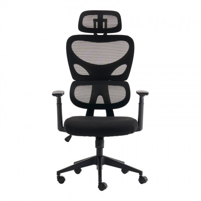 Καρέκλα γραφείου διευθυντή Cadrey pakoworld mesh μαύρο 67x64x120-128εκ Καρέκλα γραφείου διευθυντή Cadrey pakoworld mesh μαύρο 67x64x120-128εκ