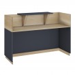 Γραφείο reception Lotus pakoworld σε χρώμα φυσικό - ανθρακί 200x70x110εκ