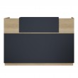 Γραφείο reception Lotus pakoworld σε χρώμα φυσικό - ανθρακί 200x70x110εκ