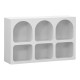 Μπουφές Emersi pakoworld με ράφια mdf σε λευκή απόχρωση 120x35x76εκ Μπουφές Emersi pakoworld με ράφια mdf σε λευκή απόχρωση 120x35x76εκ