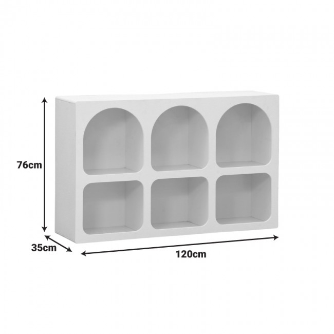 Μπουφές Emersi pakoworld με ράφια mdf σε λευκή απόχρωση 120x35x76εκ Μπουφές Emersi pakoworld με ράφια mdf σε λευκή απόχρωση 120x35x76εκ