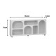 Μπουφές Emersi pakoworld με ράφια mdf σε λευκή απόχρωση 164x34x76εκ Μπουφές Emersi pakoworld με ράφια mdf σε λευκή απόχρωση 164x34x76εκ