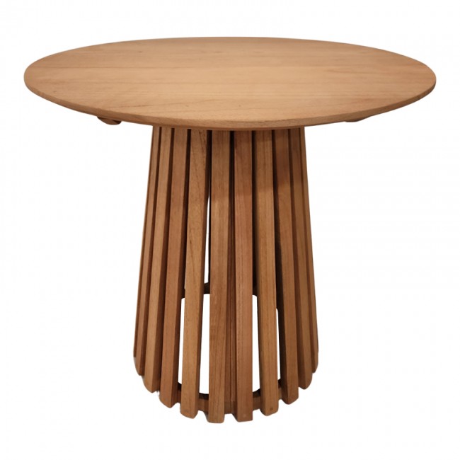 Τραπέζι Kenda I pakoworld mindi ξύλο σε φυσική απόχρωση Φ80x75εκ Τραπέζι Kenda I pakoworld mindi ξύλο σε φυσική απόχρωση Φ80x75εκ