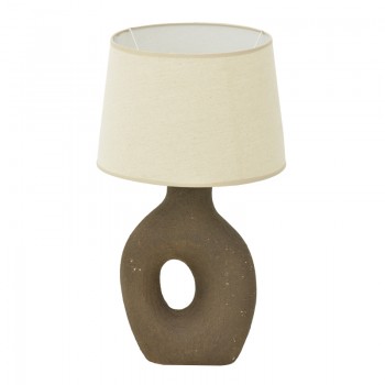 Επιτραπέζιο φωτιστικό Ovola Inart Ε27 κεραμικό σε γκρι antique-μπεζ απόχρωση Φ30x52εκ Επιτραπέζιο φωτιστικό Ovola Inart Ε27 κεραμικό σε γκρι antique-μπεζ απόχρωση Φ30x52εκ