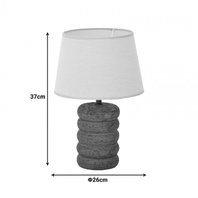 Επιτραπέζιο φωτιστικό Graike Inart Ε27 κεραμικό σε μπεζ απόχρωση Φ26x37εκ Επιτραπέζιο φωτιστικό Graike Inart Ε27 κεραμικό σε μπεζ απόχρωση Φ26x37εκ