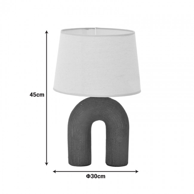 Επιτραπέζιο φωτιστικό Archo Inart Ε27 κεραμικό σε γκρι antique-μπεζ απόχρωση Φ30x45εκ Επιτραπέζιο φωτιστικό Archo Inart Ε27 κεραμικό σε γκρι antique-μπεζ απόχρωση Φ30x45εκ