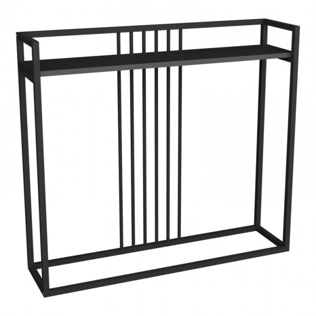 Κονσόλα Convida pakoworld ανθρακί με μαύρο μεταλλικό σκελετό 100x25x90εκ