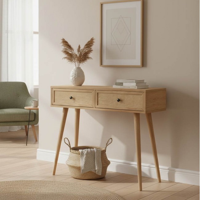 Κονσόλα Oslo pakoworld sonoma 100x29x81εκ Κονσόλα Oslo pakoworld sonoma 100x29x81εκ