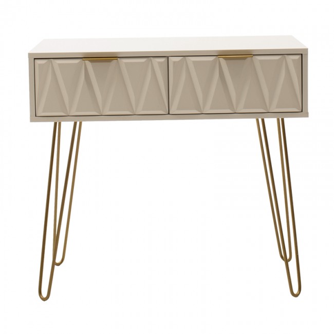 Κονσόλα Isla pakoworld χρώμα λευκό painting-χρυσό 80x39x74εκ Κονσόλα Isla pakoworld χρώμα λευκό painting-χρυσό 80x39x74εκ