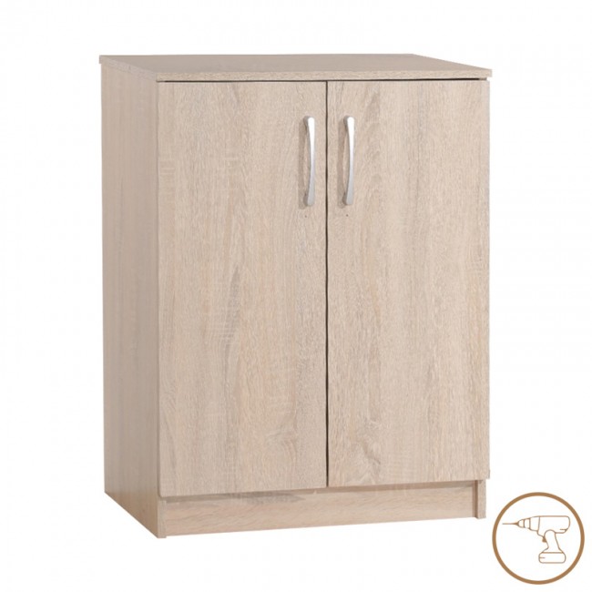 Παπουτσοθήκη-ντουλάπι Shordo pakoworld μελαμίνη σε φυσικό χρώμα 60x40.5x80εκ