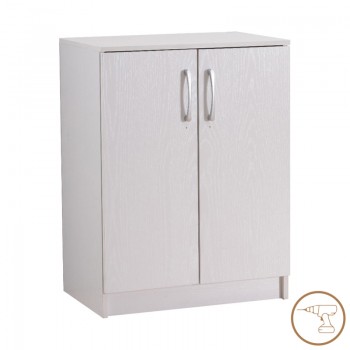 Παπουτσοθήκη-ντουλάπι Shordo pakoworld λευκό-oak μελαμίνης 60x40.5x80εκ