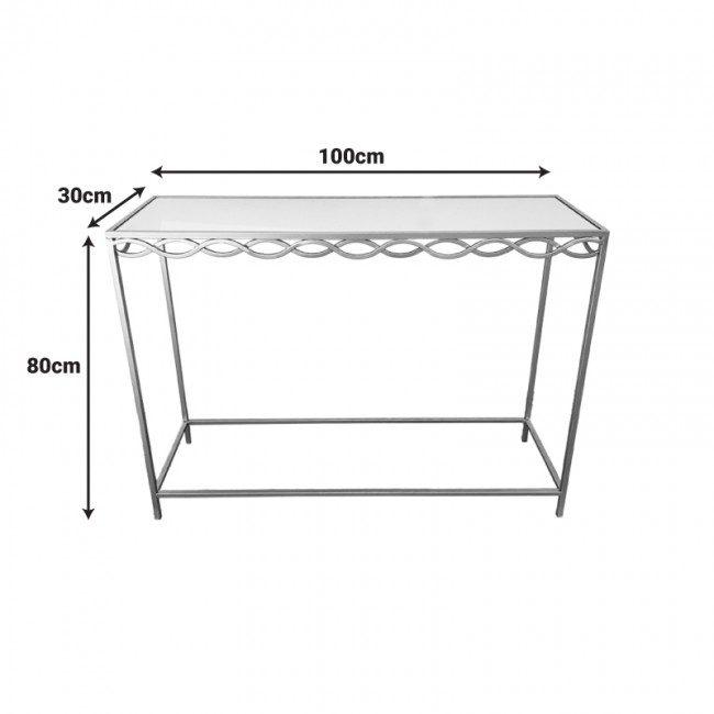 Κονσόλα Benda Inart μέταλλο σε χρυσή απόχρωση 100x30x80εκ Κονσόλα Benda Inart μέταλλο σε χρυσή απόχρωση 100x30x80εκ