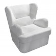 Πολυθρόνα Regalo pakoworld βελούδο σε λευκή απόχρωση 75x88x85εκ Πολυθρόνα Regalo pakoworld βελούδο σε λευκή απόχρωση 75x88x85εκ