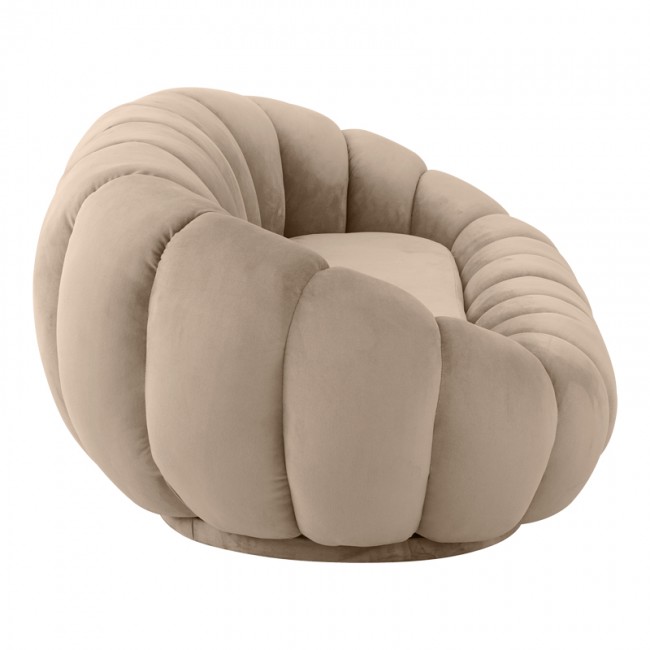 Καναπές Embrace pakoworld βελούδο σε μπεζ απόχρωση 180x105x65εκ Καναπές Embrace pakoworld βελούδο σε μπεζ απόχρωση 180x105x65εκ