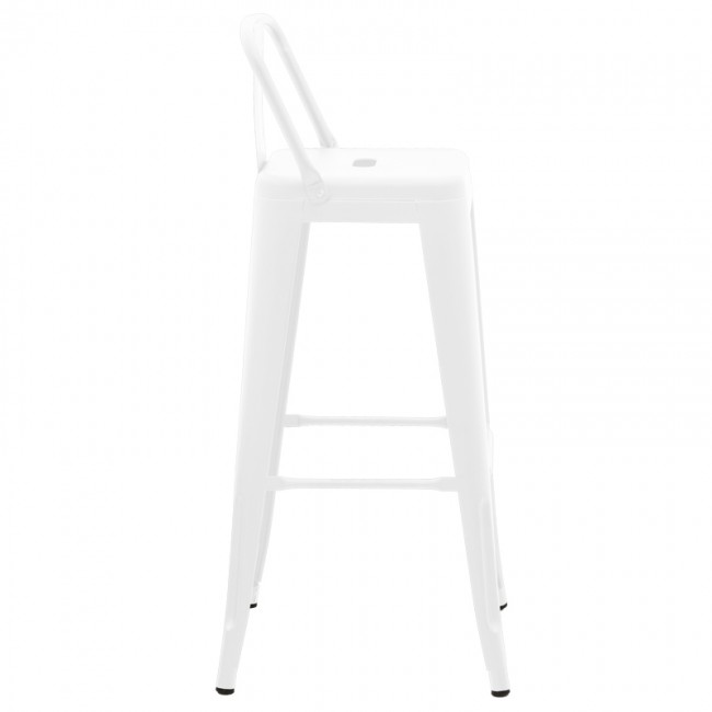 Σκαμπό μπαρ με πλάτη Utopia pakoworld μέταλλο σε λευκή ματ απόχρωση 42x42x97εκ Σκαμπό μπαρ με πλάτη Utopia pakoworld μέταλλο σε λευκή ματ απόχρωση 42x42x97εκ