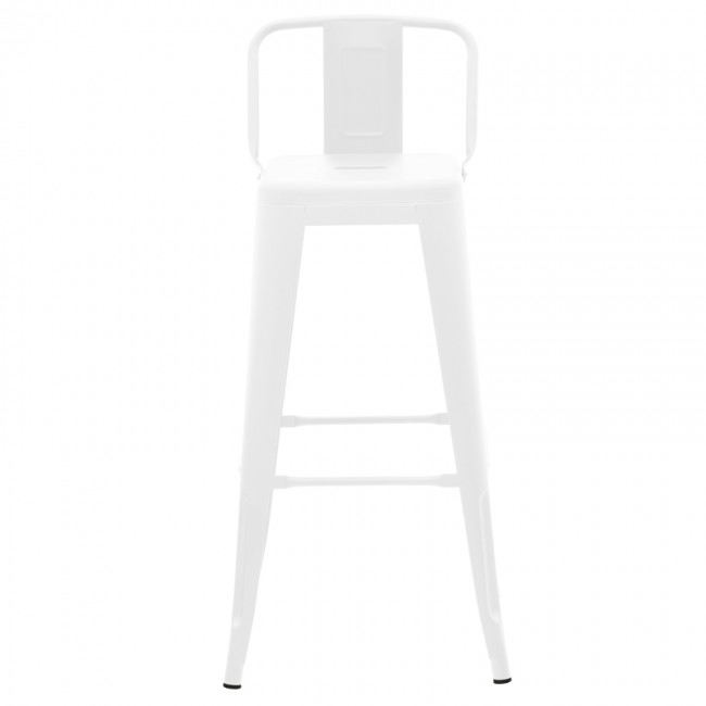 Σκαμπό μπαρ με πλάτη Utopia pakoworld μέταλλο σε λευκή ματ απόχρωση 42x42x97εκ Σκαμπό μπαρ με πλάτη Utopia pakoworld μέταλλο σε λευκή ματ απόχρωση 42x42x97εκ