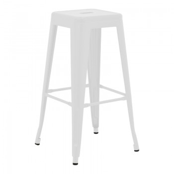 Σκαμπό μπαρ Utopia pakoworld μέταλλο σε λευκή ματ απόχρωση 42x42x76εκ Σκαμπό μπαρ Utopia pakoworld μέταλλο σε λευκή ματ απόχρωση 42x42x76εκ