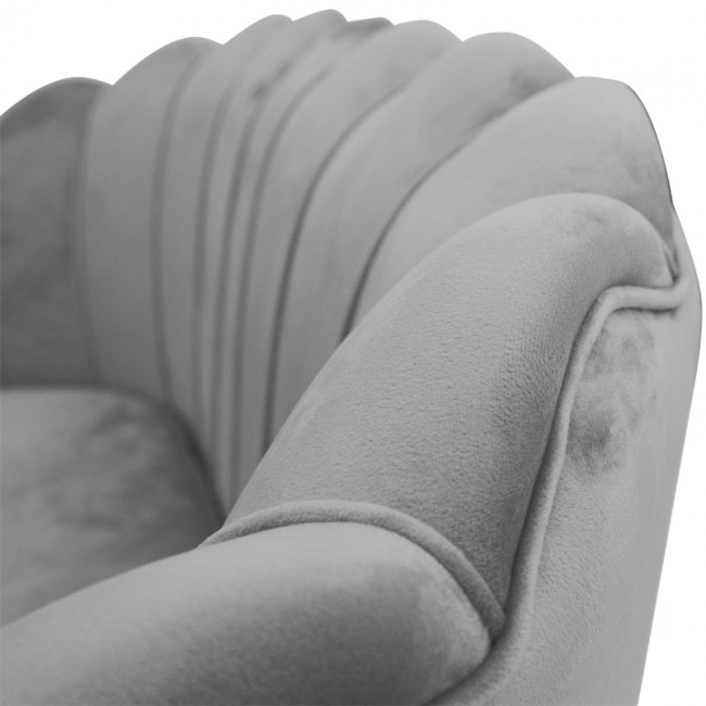 Καναπές 2θέσιος Daimon pakoworld βελούδο γκρι 134x70x77εκ Καναπές 2θέσιος Daimon pakoworld βελούδο γκρι 134x70x77εκ