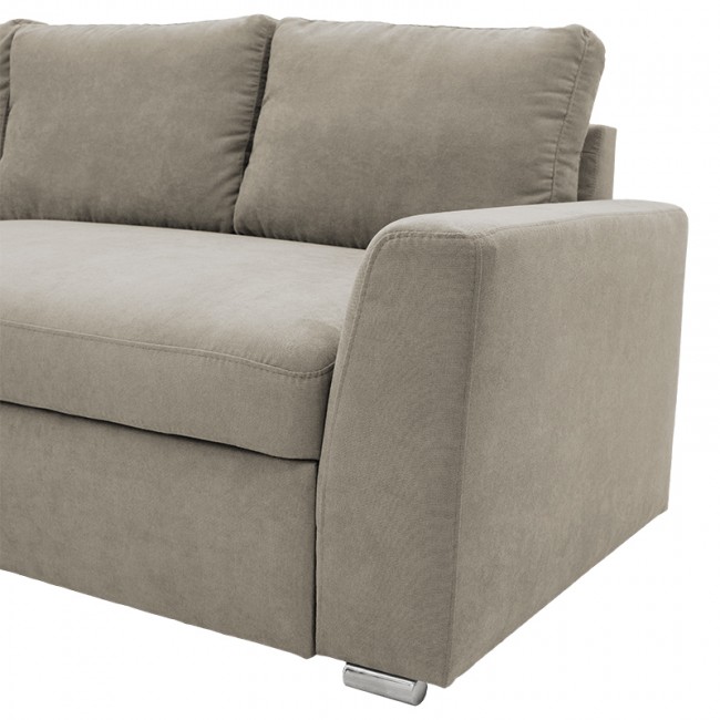 Γωνιακός καναπές-κρεβάτι δεξιά γωνία Belle pakoworld μπεζ 236x164x88εκ Γωνιακός καναπές-κρεβάτι δεξιά γωνία Belle pakoworld μπεζ 236x164x88εκ