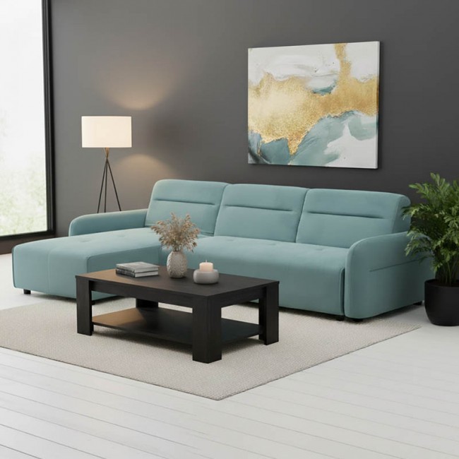 Γωνιακός καναπές Inspired pakoworld αναστρέψιμος ύφασμα μέντα 293x80x142εκ Γωνιακός καναπές Inspired pakoworld αναστρέψιμος ύφασμα μέντα 293x80x142εκ