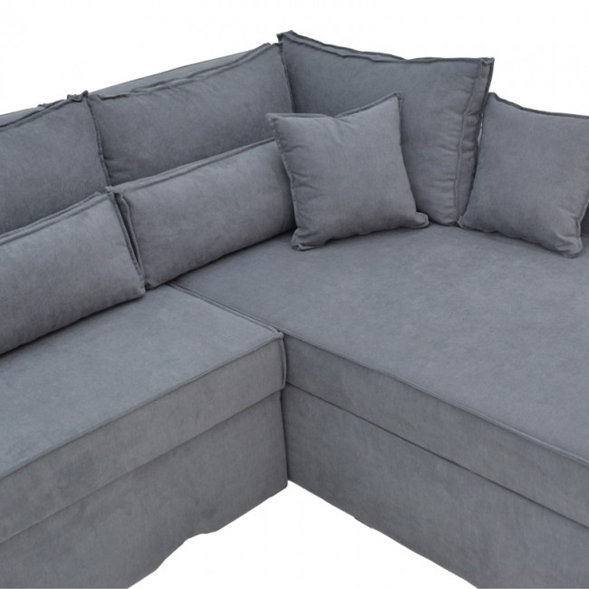 Γωνιακός καναπές-κρεβάτι αναστρέψιμος Olymp ΙΙ pakoworld ύφασμα σε γκρι απόχρωση 283x214x83εκ Γωνιακός καναπές-κρεβάτι αναστρέψιμος Olymp ΙΙ pakoworld ύφασμα σε γκρι απόχρωση 283x214x83εκ