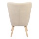 Πολυθρόνα-μπερζέρα Gerlina pakoworld κρεμ ύφασμα με πόδι σε φυσική απόχρωση 71x64x94εκ Πολυθρόνα-μπερζέρα Gerlina pakoworld κρεμ ύφασμα με πόδι σε φυσική απόχρωση 71x64x94εκ