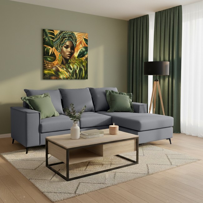 Γωνιακός καναπές Fabulous pakoworld αναστρέψιμος ύφασμα ανθρακί-κυπαρισσί 240x165x95εκ Γωνιακός καναπές Fabulous pakoworld αναστρέψιμος ύφασμα ανθρακί-κυπαρισσί 240x165x95εκ