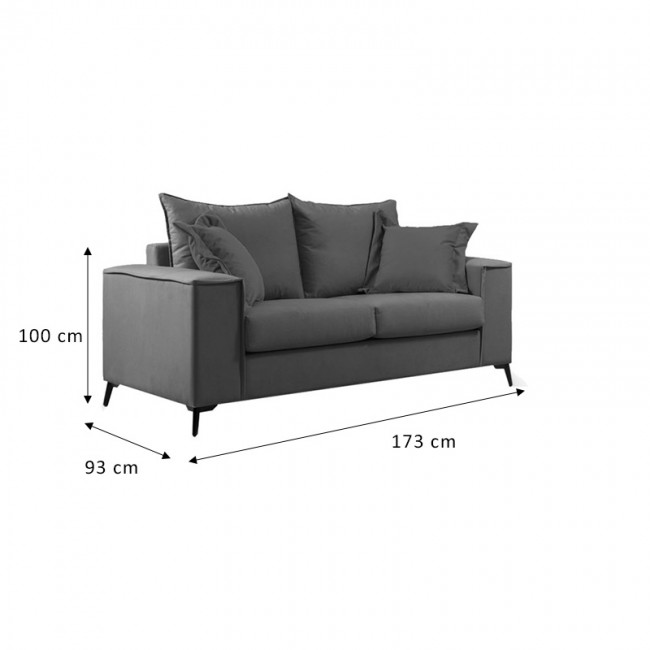 Σετ σαλονιού Verona 2τεμ 2θέσιος-3θέσιος ανθρακί - μαξιλάρια κυπαρισσί Σετ σαλονιού Verona 2τεμ 2θέσιος-3θέσιος ανθρακί - μαξιλάρια κυπαρισσί