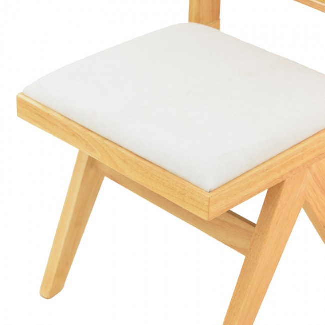 Καρέκλα Winslow pakoworld rubberwood σε φυσική απόχρωση-ύφασμα λευκό 46x58x80εκ Καρέκλα Winslow pakoworld rubberwood σε φυσική απόχρωση-ύφασμα λευκό 46x58x80εκ