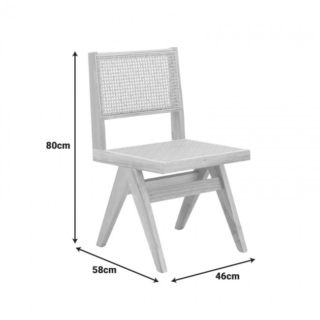 Καρέκλα Winslow pakoworld rubberwood-rattan σε φυσική απόχρωση 46x58x80εκ Καρέκλα Winslow pakoworld rubberwood-rattan σε φυσική απόχρωση 46x58x80εκ