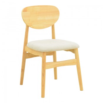 Καρέκλα Cardith pakoworld rubberwood-plywood σε φυσική απόχρωση-ύφασμα γκρι-μπεζ 48x51x78εκ Καρέκλα Cardith pakoworld rubberwood-plywood σε φυσική απόχρωση-ύφασμα γκρι-μπεζ 48x51x78εκ