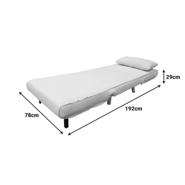 Πολυθρόνα-κρεβάτι Josuane I pakoworld ύφασμα σε ανθρακί απόχρωση 78x80x81εκ