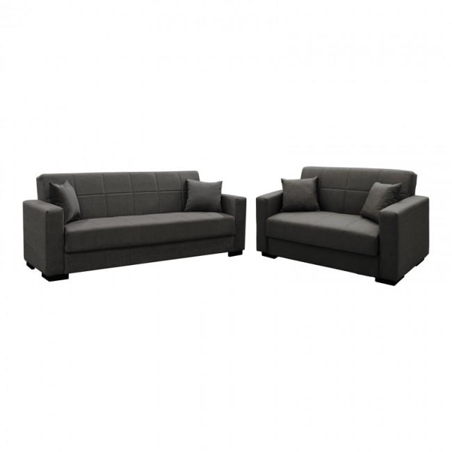 Σετ σαλονιού 2τεμ Vox pakoworld ύφασμα σε ανθρακί απόχρωση Σετ σαλονιού 2τεμ Vox pakoworld ύφασμα σε ανθρακί απόχρωση