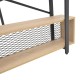 Βιβλιοθήκη Fifer pakoworld σε oak-μαύρη απόχρωση 120x28x185εκ Βιβλιοθήκη Fifer pakoworld σε oak-μαύρη απόχρωση 120x28x185εκ